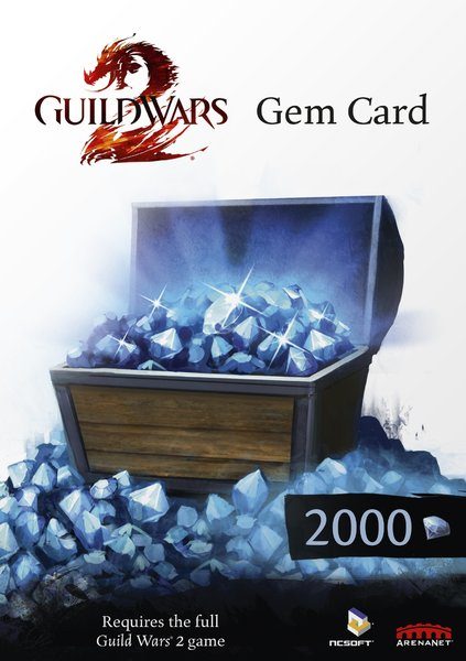 Guild Wars 2 2000 Gems Card cd key
