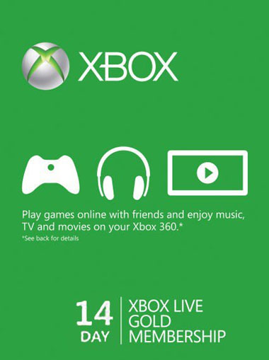 Microsoft Xbox Live 14 Day Gold Membership Card cd key