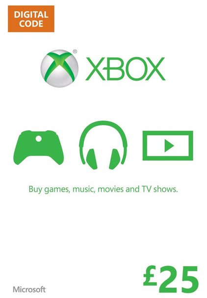 Microsoft Xbox Live £25 Card cd key
