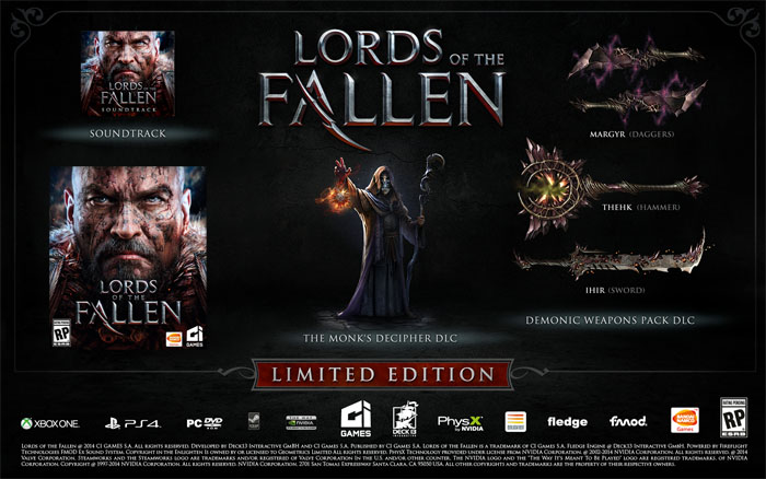 Buy Lords Of The Fallen Limited Edition Pc Game Steam Download